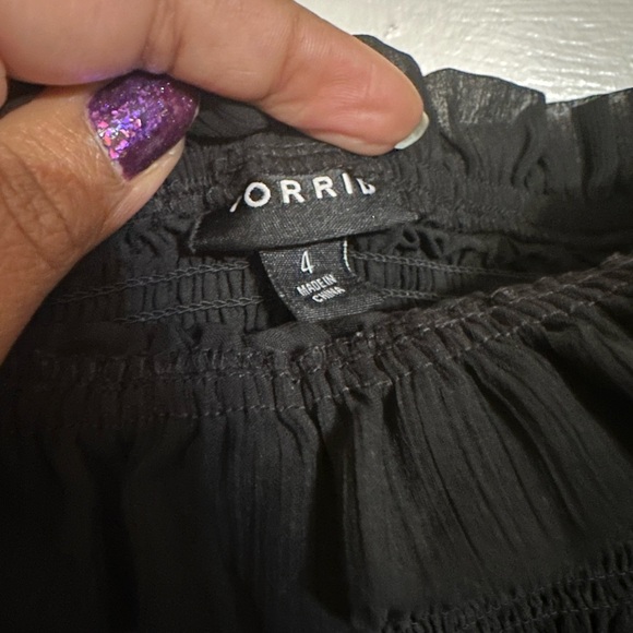 Torrid Black Ruffled Blouse - Picture 4 of 5